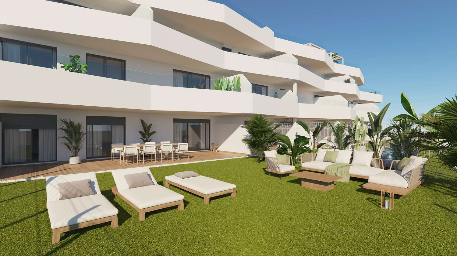 Apartamento de lujo en planta baja de nueva promoción en Estepona - Costa del Sol