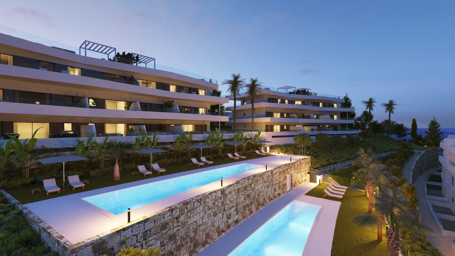 Wohnung mit Pool und Grünflächen in Estepona - Costa del Sol