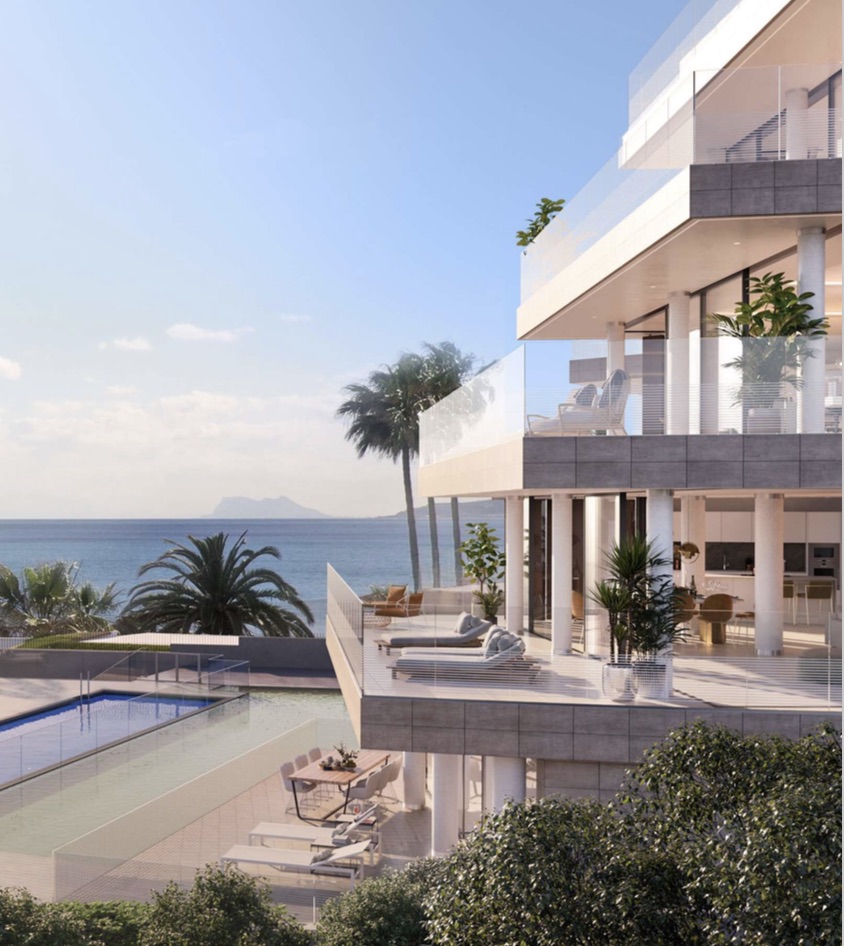 Appartement de grand luxe en construction à Estepona bord de mer.