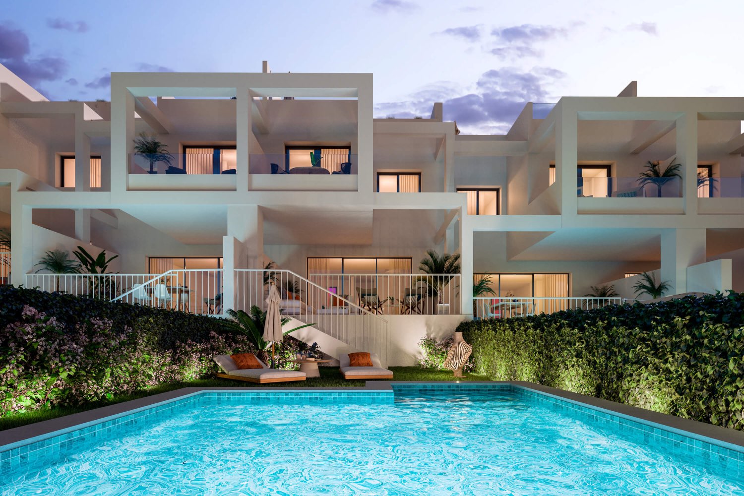 Newly built high quality townhouses with panoramic sea views