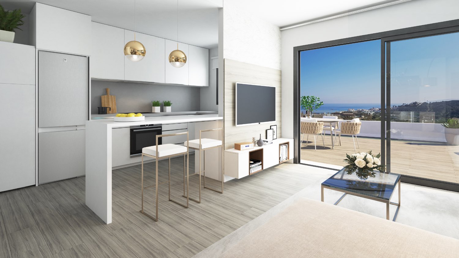 Luxuriöse Erdgeschosswohnung in einem neuen Projekt in Estepona - Costa del Sol