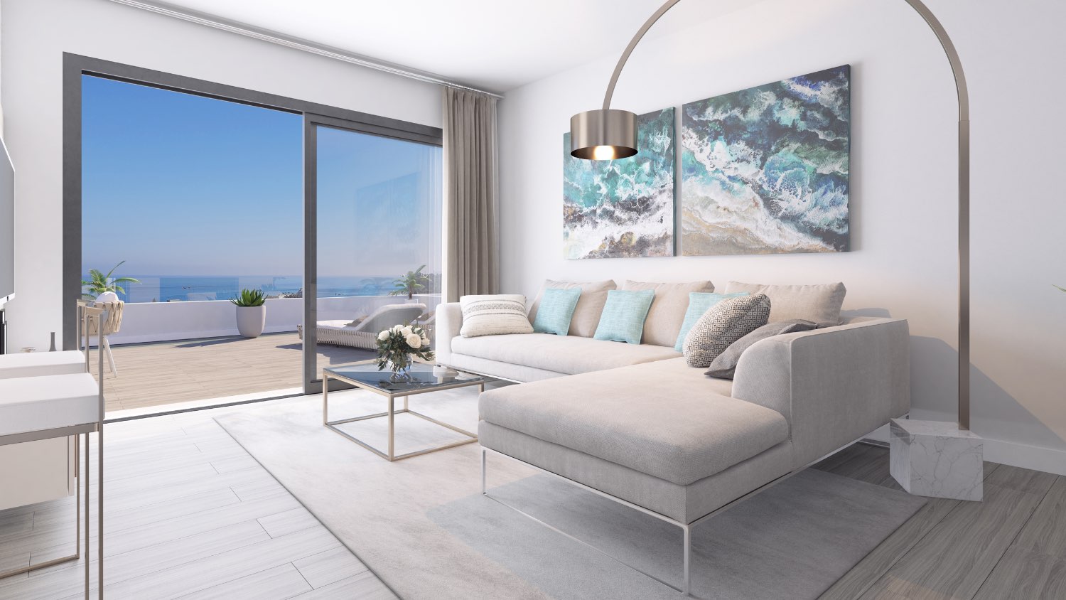 Modern, new-built luxury ground floor apartment in Estepona