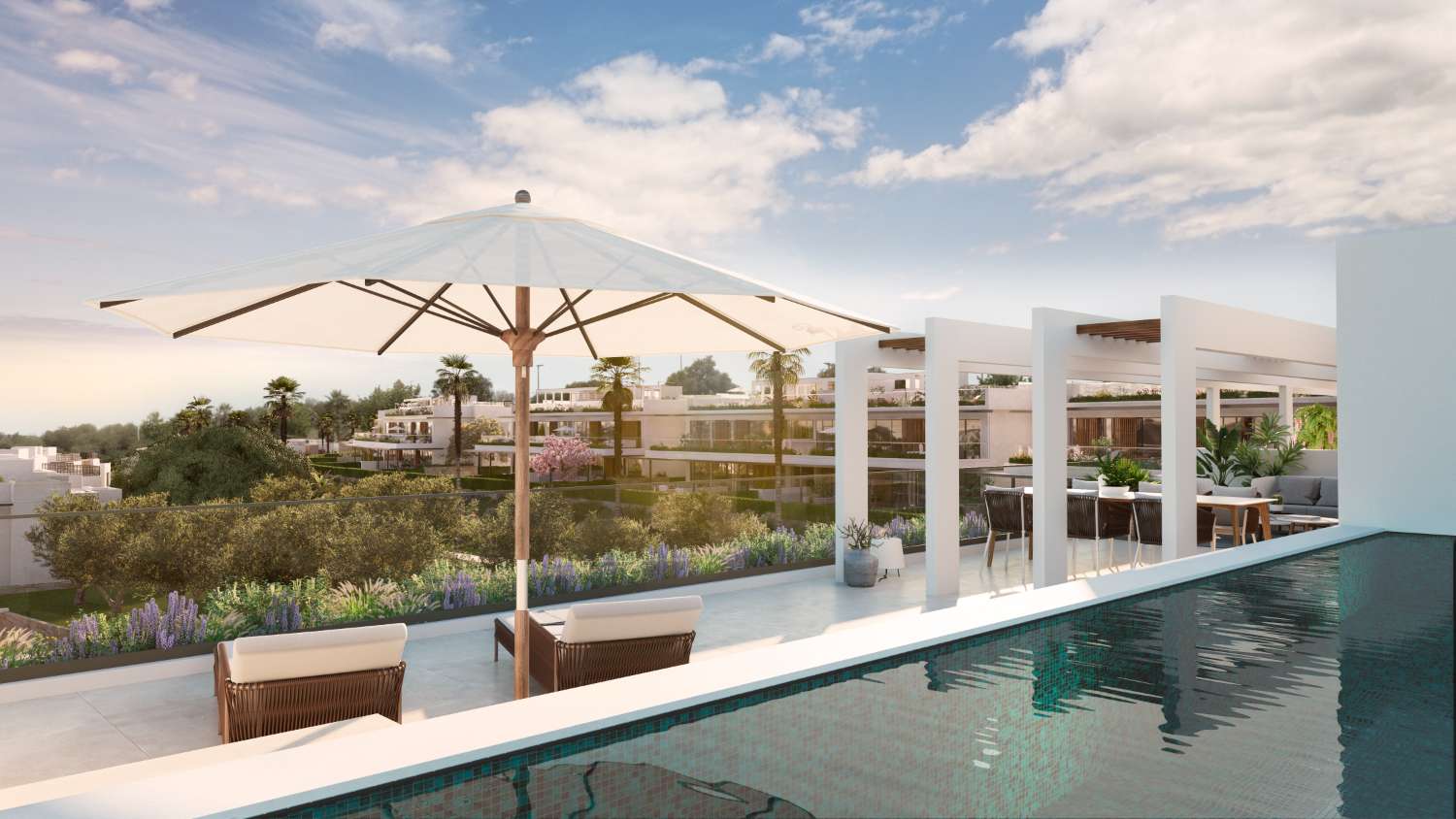 Apartment with private garden and pool in Marbella - Costa del Sol