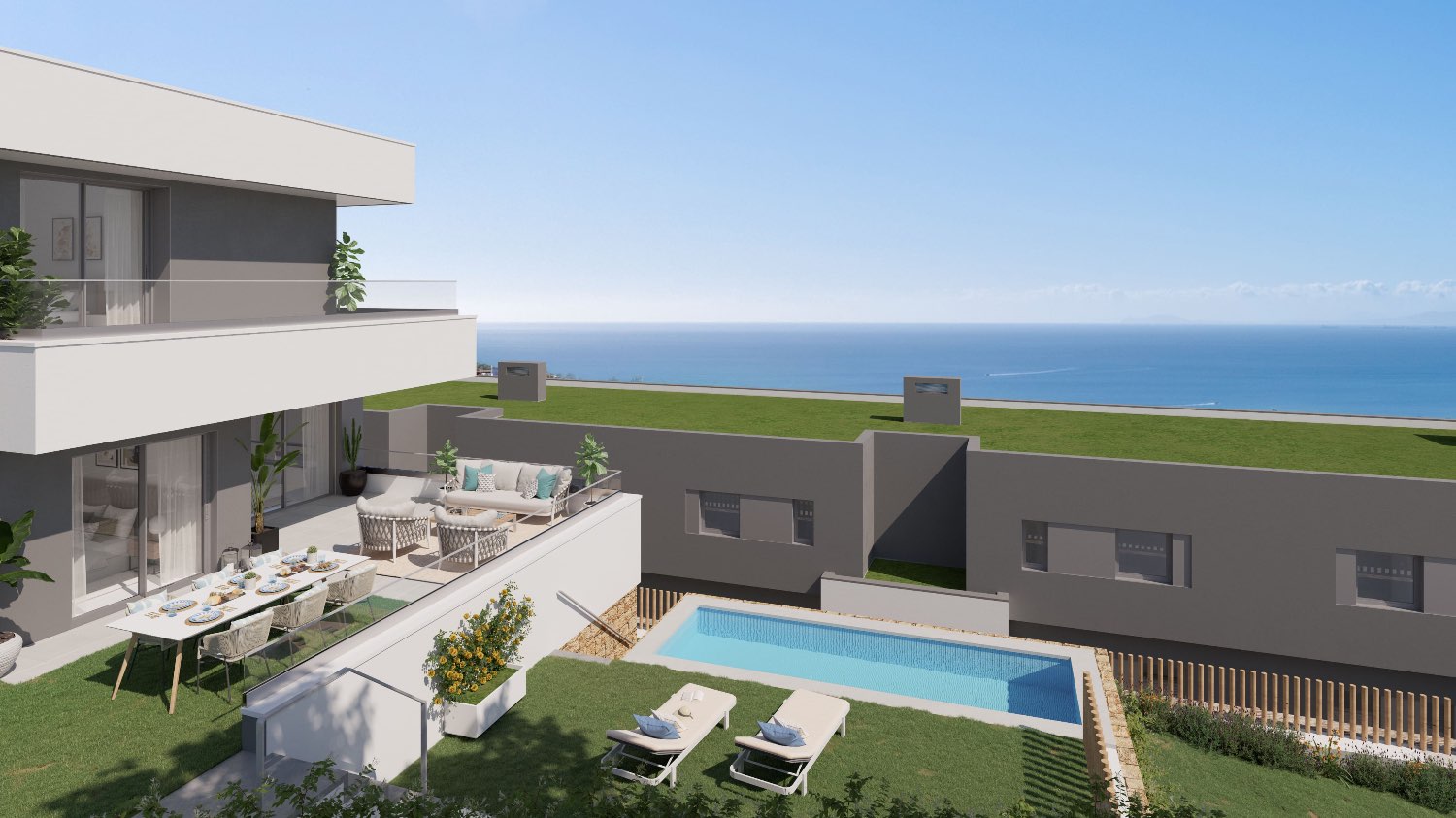 Exklusive Duplex-Wohnung mit Meerblick-Garten - Costa del Sol