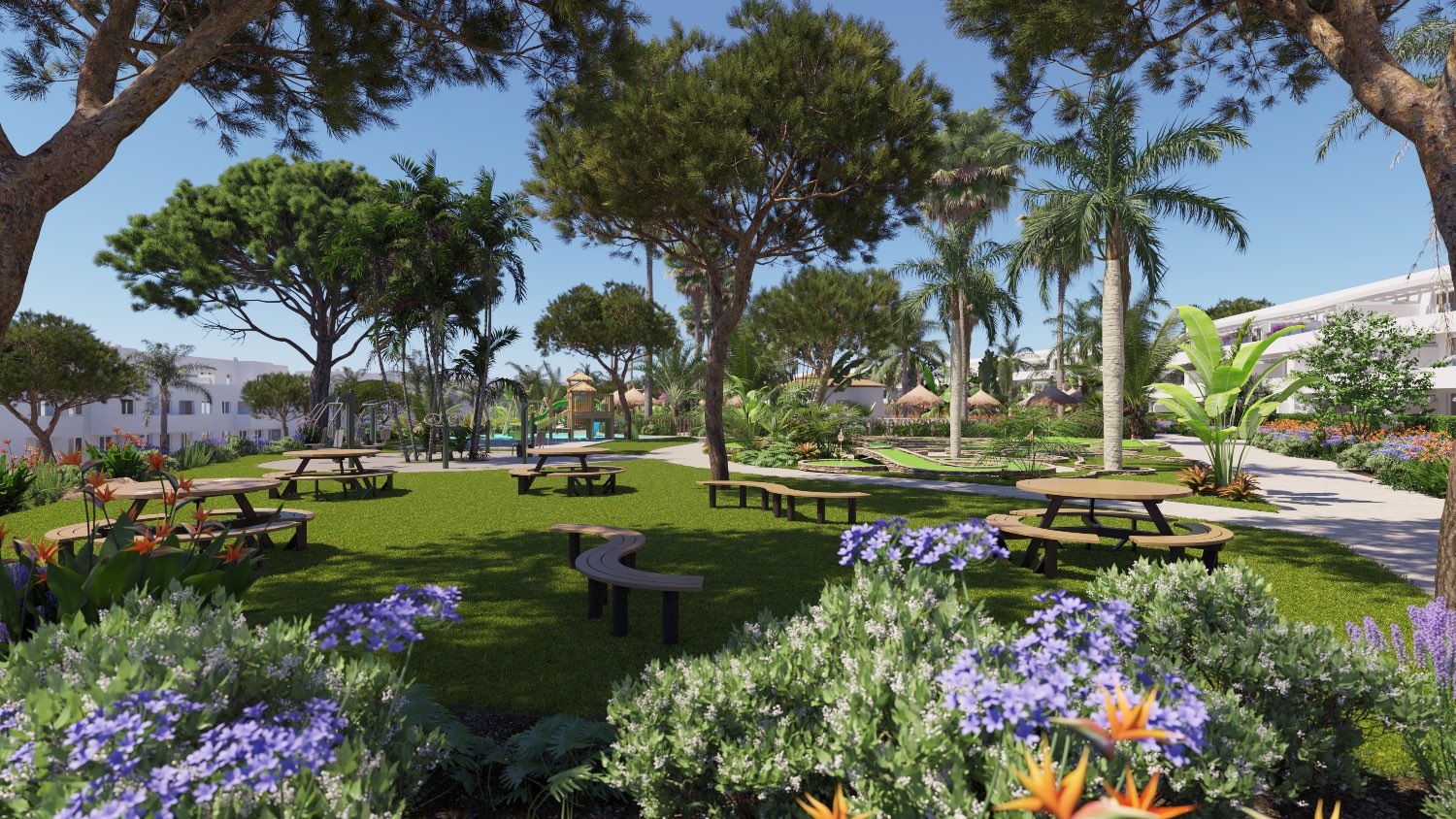 Ground Floor Apartment with Garden and Views of the Sea and Golf - Costa del Sol