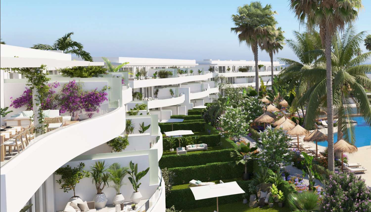 Ground Floor Apartment with Garden and Views of the Sea and Golf - Costa del Sol