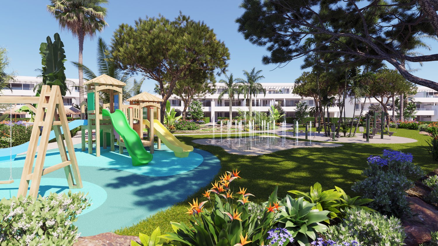 Ground Floor Apartment with Garden and Views of the Sea and Golf - Costa del Sol