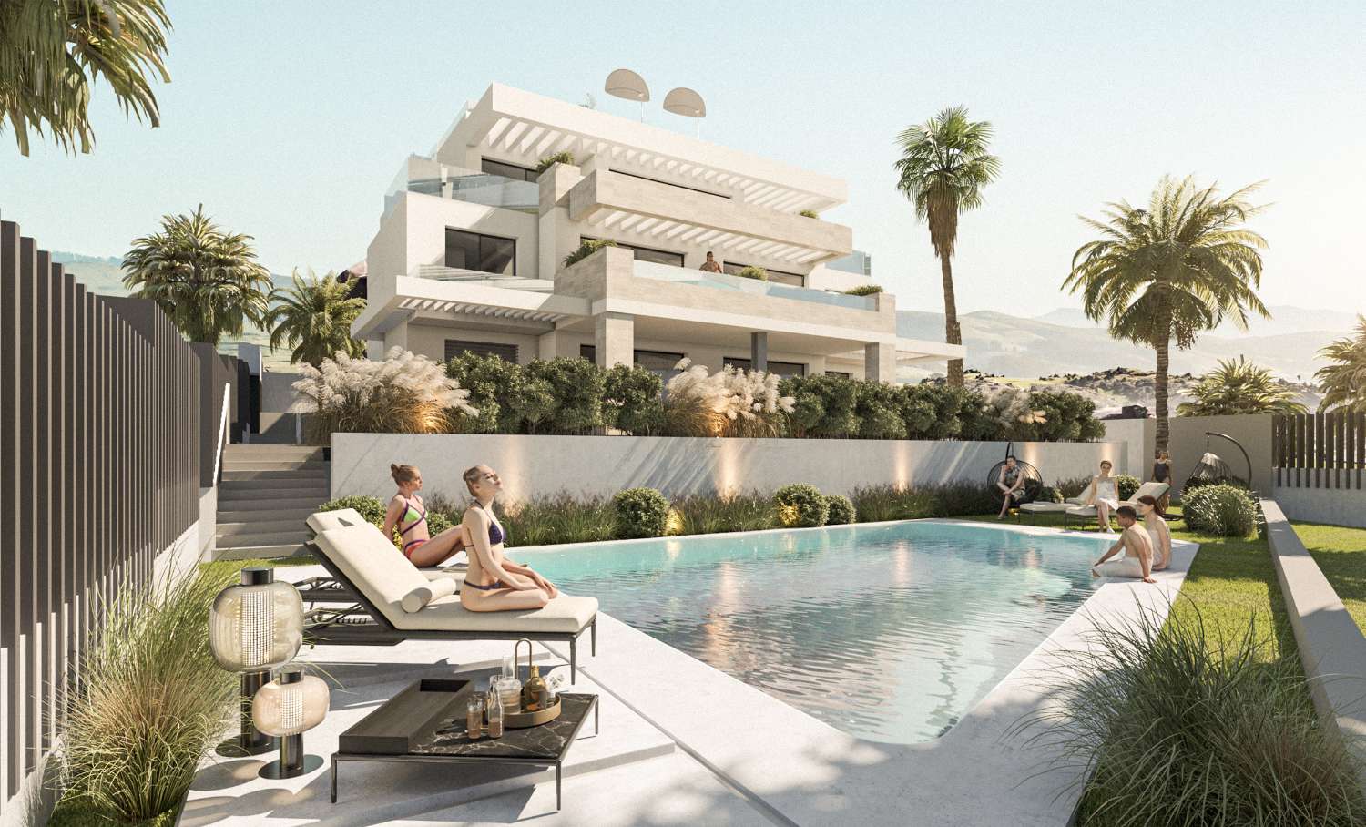 ESTEPONA – Appartement avec jardin à deux pas de la mer