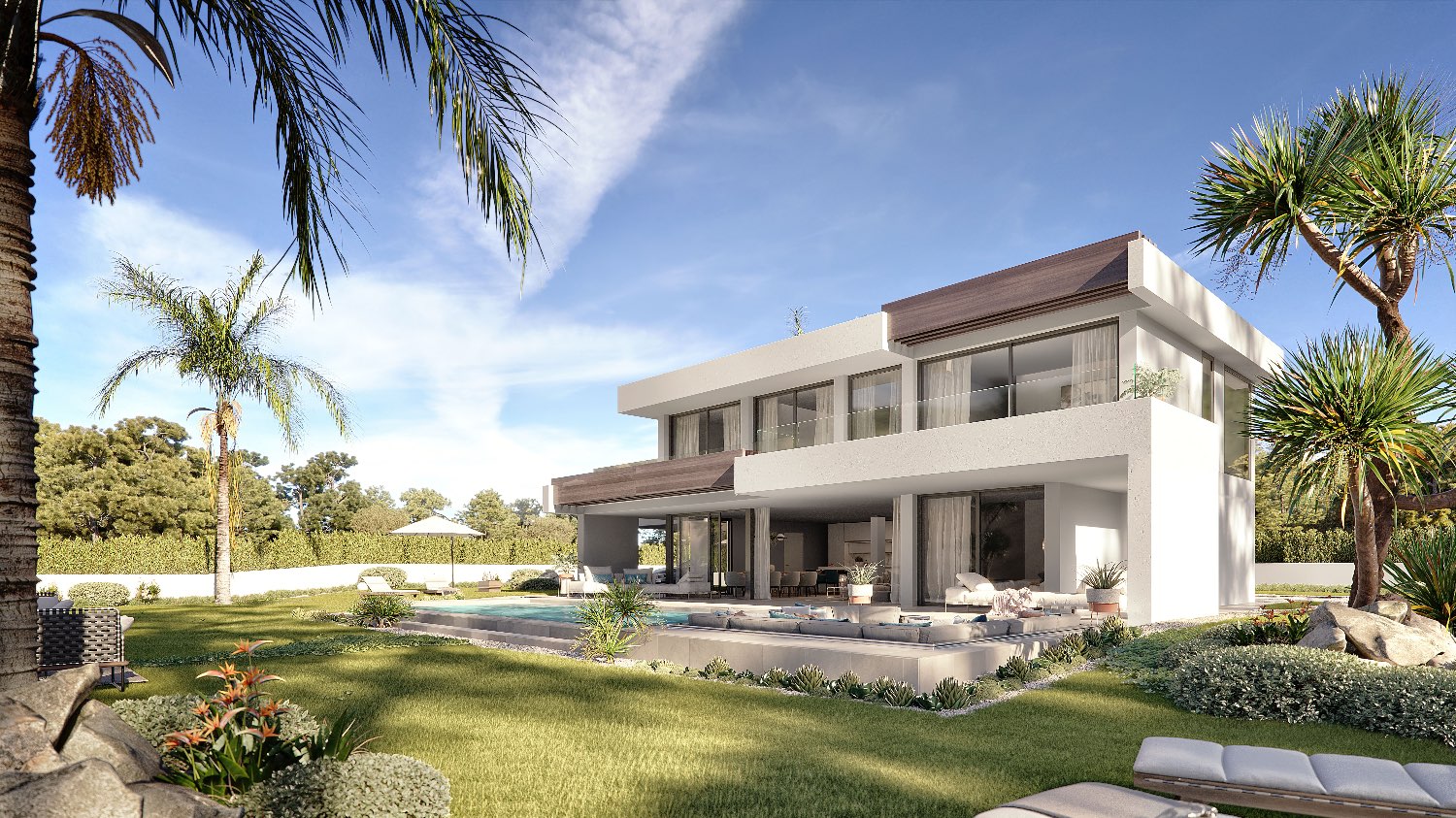 Complexe de villas de luxe exceptionnel avec les meilleures vues panoramiques sur la mer sur la Costa del Sol