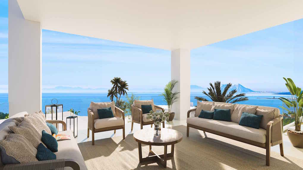 Modern Villas with panoramic sea view to Gibraltar and Africa